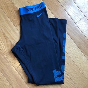 Blue Nike Pro-NWT-Women’s leggings w/ Dri-Fit tech
